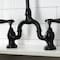 Kingston Brass Bridge Kitchen Faucet with Brass Sprayer, Matte Black KS7790BALBS - alternate 3